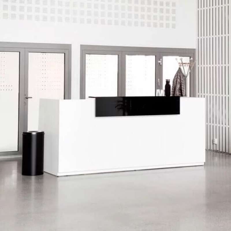Receptionsskranke hæve/sænke Sono 1225x2600x870mm kompl. hv