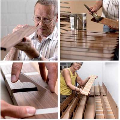 Knagerække Knax vandret ahorn/grå, m/6