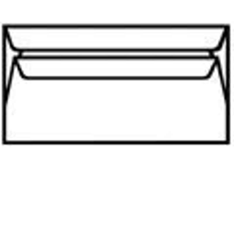 Kuverter hvid 110x220mm M65 13387 500stk/pk