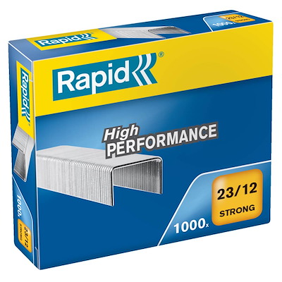 Hæfteklamme Rapid 23/12 galv Strong blokhæfter 1000stk/pak