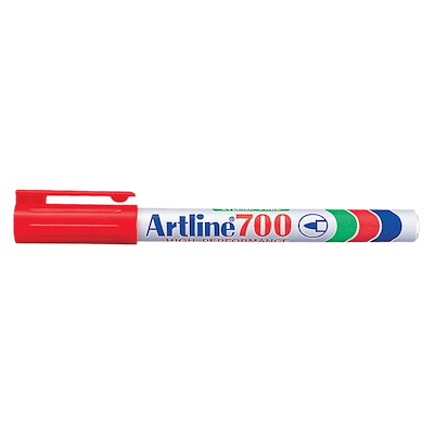 Marker Artline 700 permanent rød 0,7mm