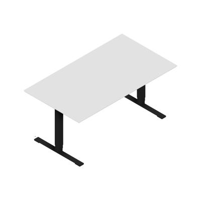 Hæve-sænke bord Dencon 12874 1600x900 sort stel hvid lam pl