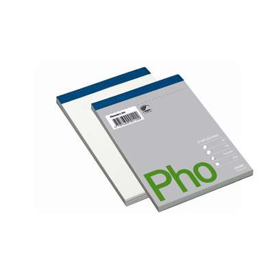 Telefonblok perforeret ulin. A6 105x148mm 100bl/stk