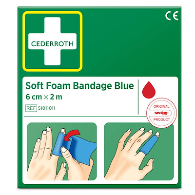 Bandage Cederroth soft foam blå