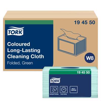 Allround klud Tork Premium W8 Small Pack grøn 194550 40x8st