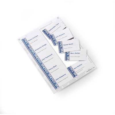 Indstik til navneskilte på A4 ark 54x90mm hvid pk/20ark