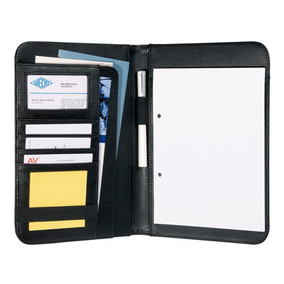 Konferencemappe Wedo A5 sort læderlook