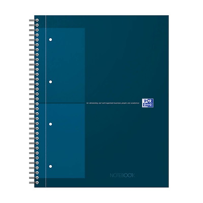 Notesbog Oxford International A4+ kvadreret 80 blade petrol