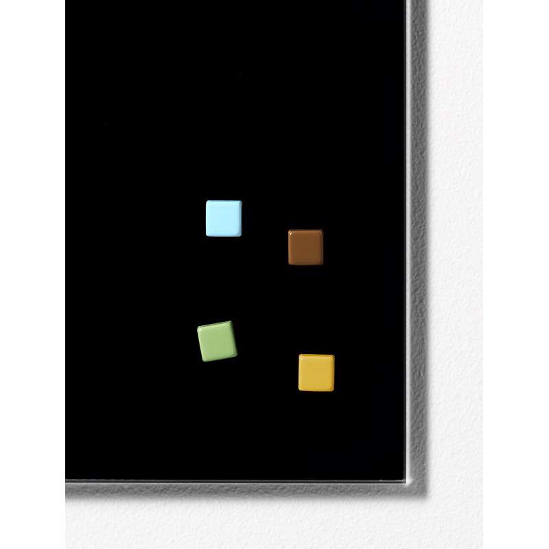 Magnet t/glastavle Naga glas stærk lyse firkantet 4stk/pak