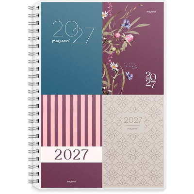 Ugekalender A5 2027 Mayland tværformat m/4 illu.
