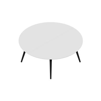 Konferencebord Dencon XL 1909 Ø180 HPL hvid/sort