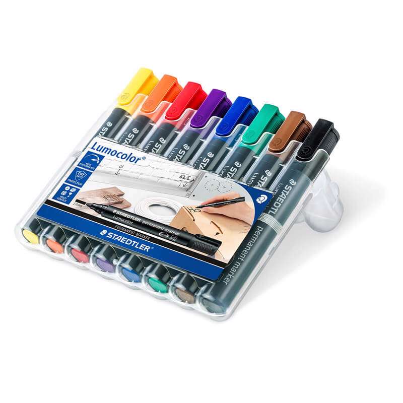 Marker STAEDTLER Lumocolor 352 perm. Ass. 2mm rund 8stk/pk