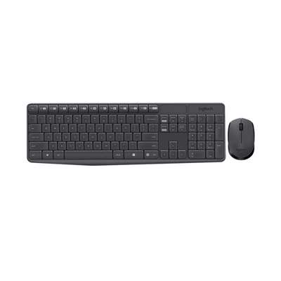 Tastatur + mus Logitech MK235 Wireless Desktop grå Nordisk