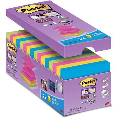 Post-it notes R330 Super Sticky Z-notes 76x76 ass. /16