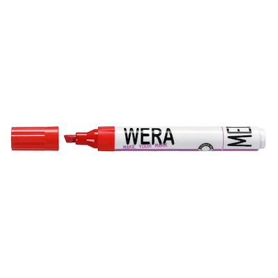 Marker BNT Wera permanent rød skrå spids 1-6mm