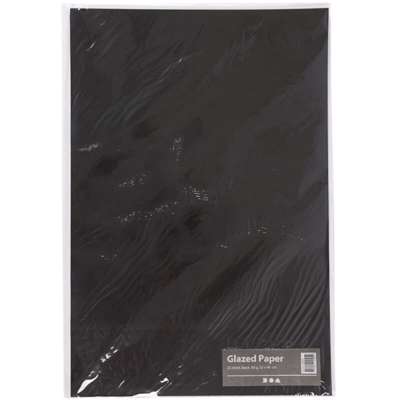 Glanspapir Creas 32x48 80g sort /25 ark