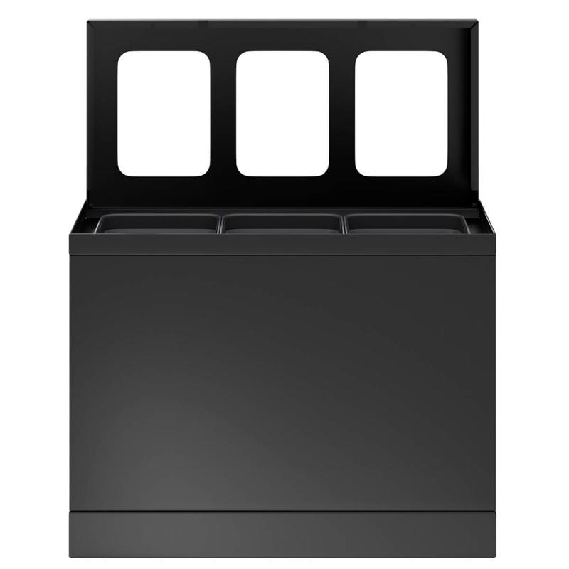 Affaldssystem affaldssortering Bica 830 3x10L m. hjul grå