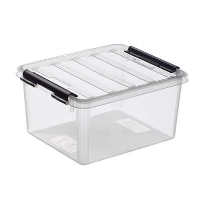 Plastkasse SmartStore Classic 2 klar 2l m/låg 21x17x11cm