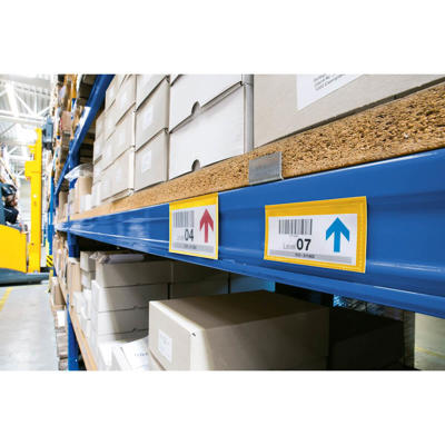 Lagerlomme m. magnet 100x38mm gul pk./50