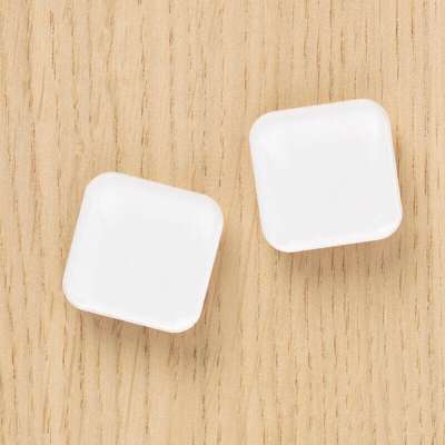 Magnet Superstærk Naga akryl 2,5x2,5cm hvid 2stk/pk