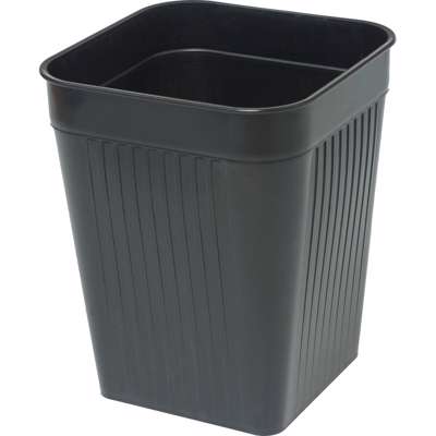 Papirkurv plast Orth sort 14 l 4-kantet 321x260x260mm