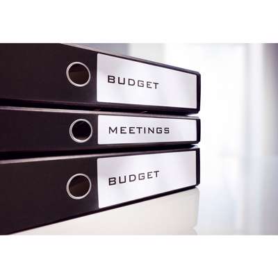 Rygetiket t/ringbind t/labelprinter 190x59mm 110stk/pk. 