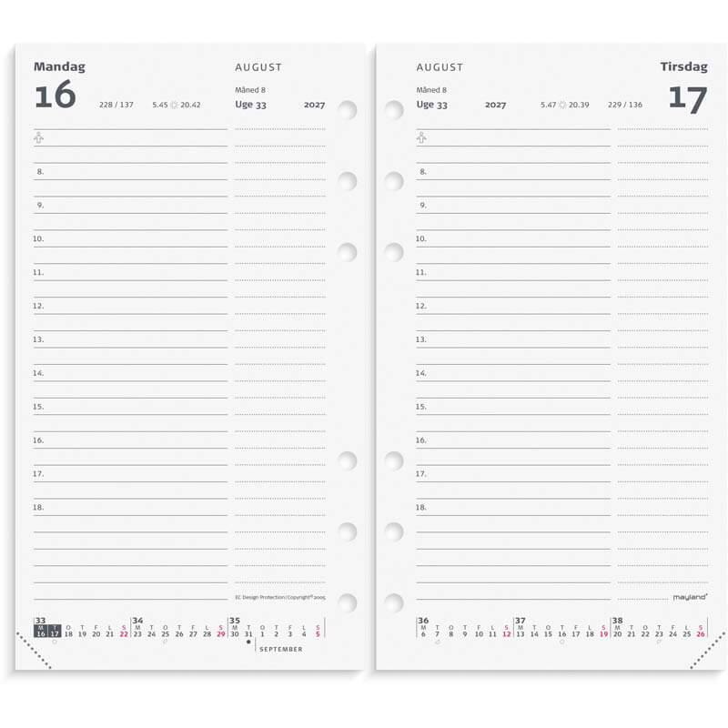 System PP dagkalender 2027 Mayland REFILL