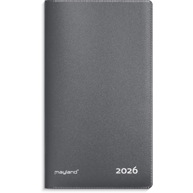 Index Planner månedskalender mørkegrå PP-plast 2026