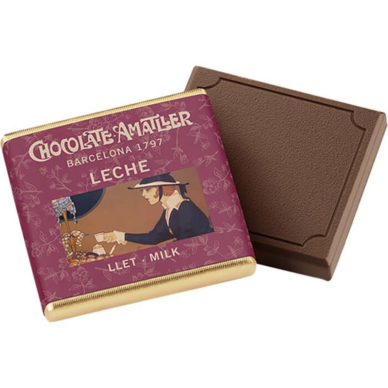 Chokolade Amatller café Leche lys mælk 32% 5g /100 stk.