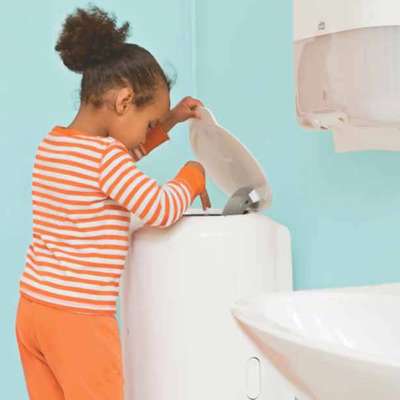 Låg til Tork elev. spand 50l hvid 205630