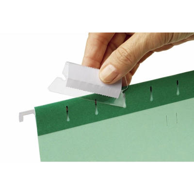Hængemappefane Esselte 94514 klar 50x15mm m/indstik 25stk/pk