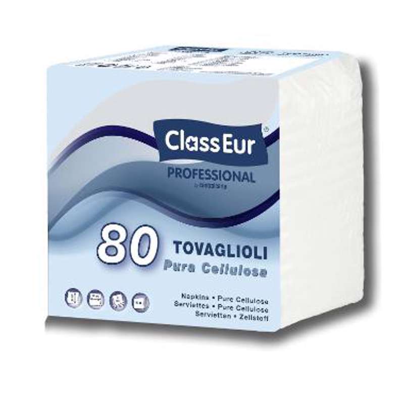 Serviet 3 lags 33x33 cm pk/80 hvid