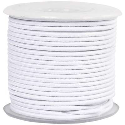 Elastiksnor Creas 25m 2mm hvid