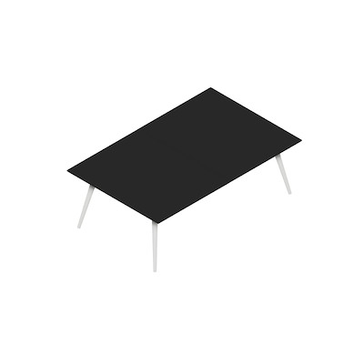 Konferencebord Dencon XL 1914 220x140 HPL sort/hvid