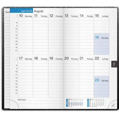 14 dages kalender sort kunstskind 2026