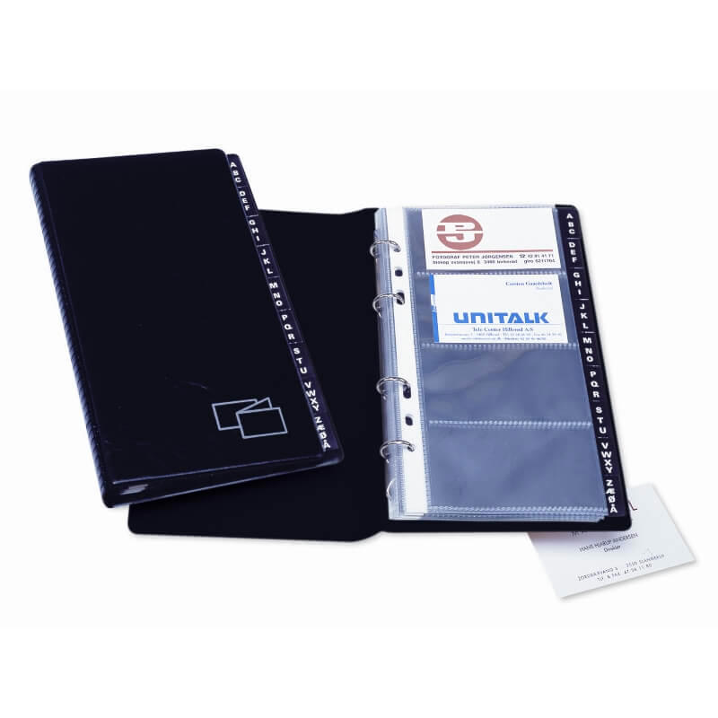 Visitkort ringbind Bantex, sort