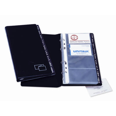 Visitkort ringbind Bantex, sort