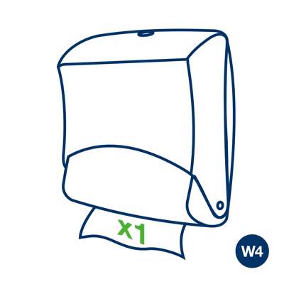 Dispenser Tork Performance W4 sort/rød 654008