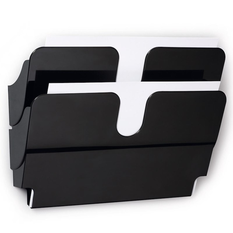 Brochureholder Flexiplus 2 A4 tvær magnetisk sort