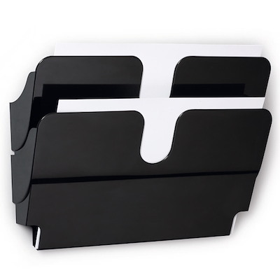 Brochureholder Flexiplus 2 A4 tvær magnetisk sort