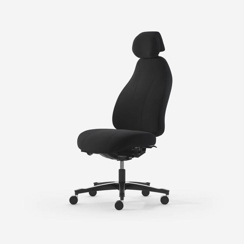 Kontorstol Malm 7000XL nakkest. Dux sæde bl kryds sort fame