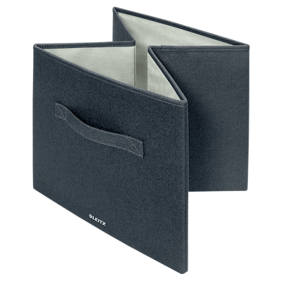 Opbevaringsboks m. låg i stof, large, pakke m. 2 stk. leitz