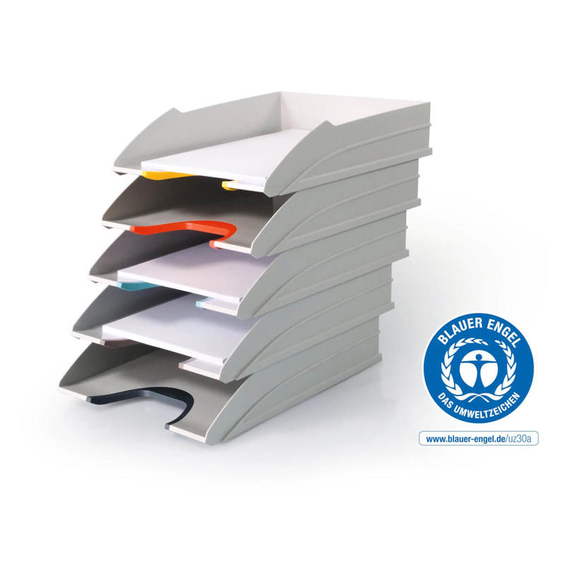 Brevbakke sæt Durable VARICOLOR MIX m/5 bakker hvid m/accent