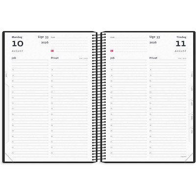 A5 dagkalender job/privat sort kunstskind 2026