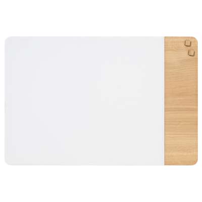 Glastavle Naga magnetisk 60x80 mat hvid/egefiner