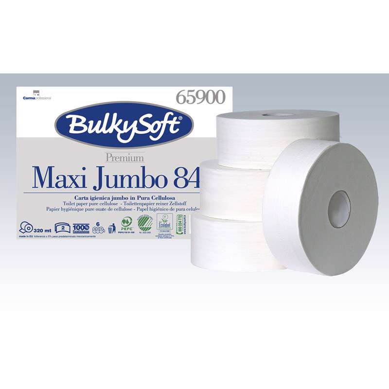 Toiletpapir Gigant M Bulky Sof 2-lags hvid 320m 6rul/pak