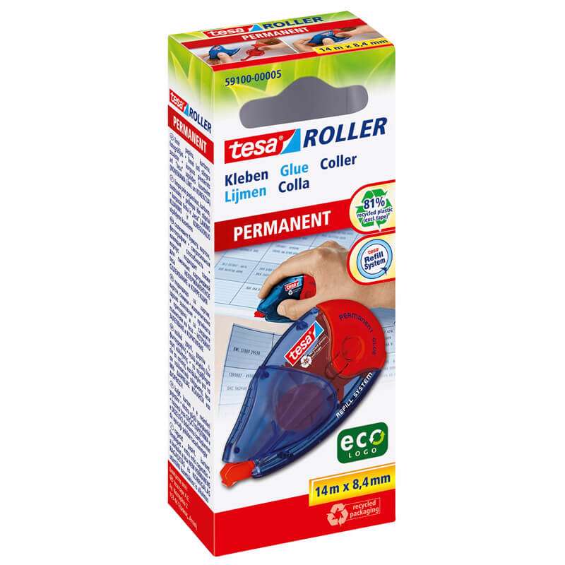 Limroller tesa ECO logo 8,4mm Permanent lim