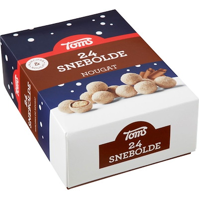 Chokolade Toms Snebolde nougat 24 stk.