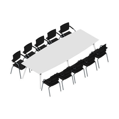 Konferencebord Dencon XL 1930 320x120 HPL hvid/hvid