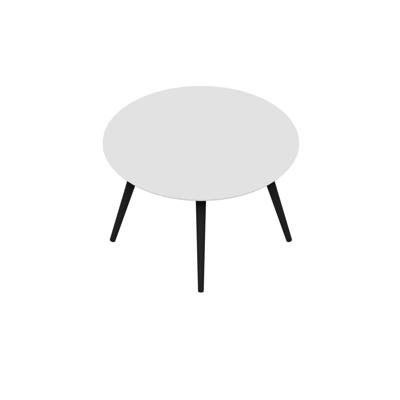 Konferencebord Dencon XL 1920 Ø120 HPL hvid/sort